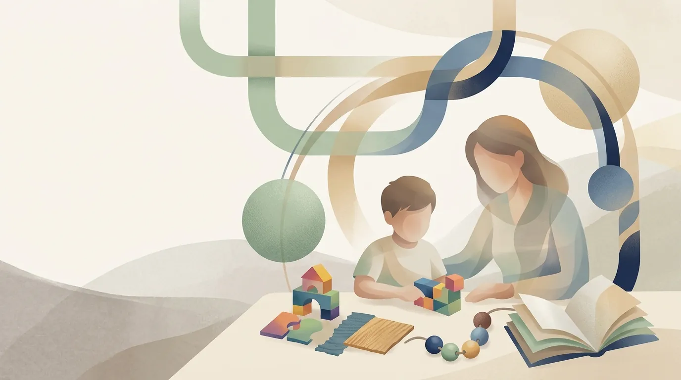Soft editorial condition visual for learning-difficulty therapy planning information.