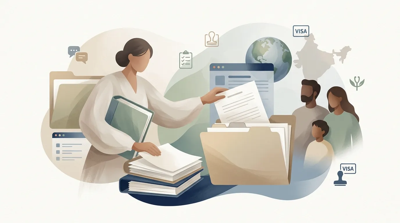 Soft editorial visual representing developmental assessment preparation, records, and documentation.