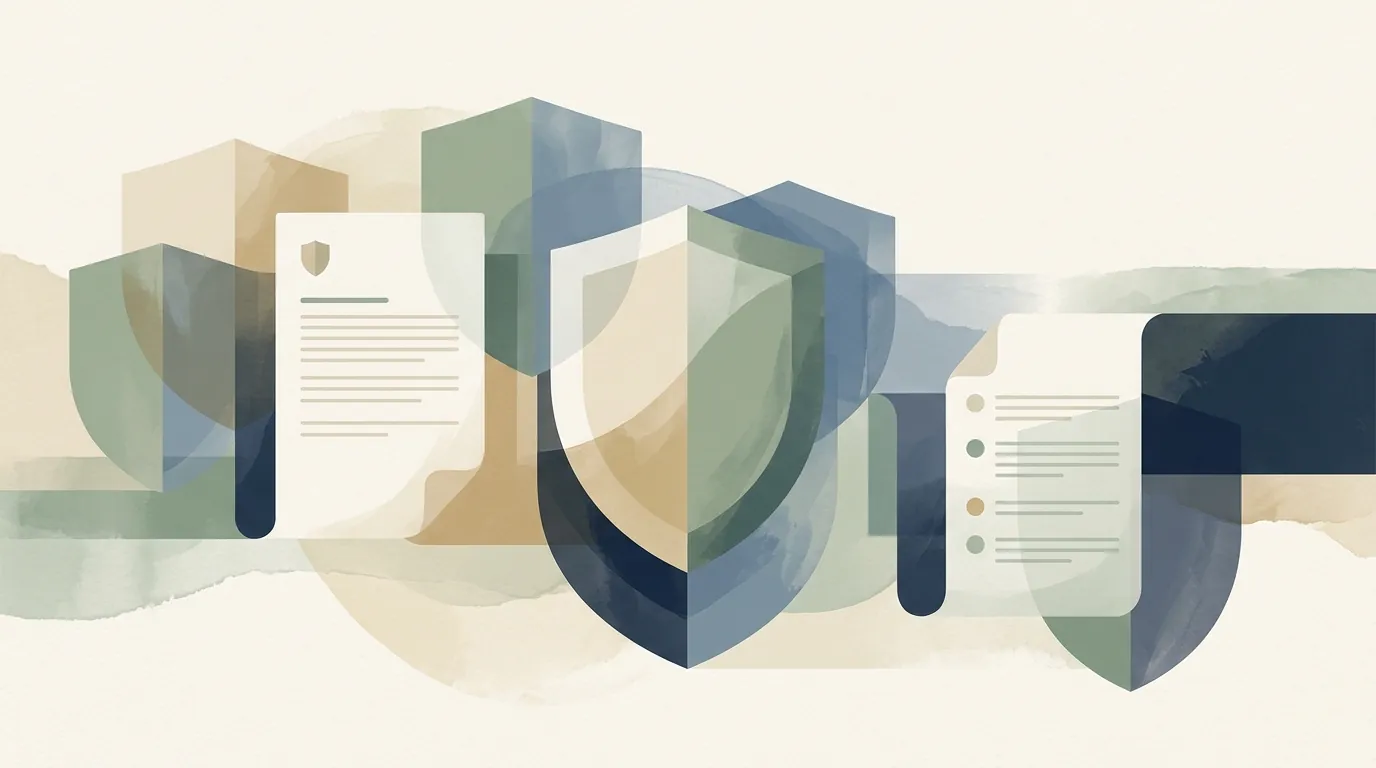 Soft editorial privacy visual representing data rights and family information boundaries.